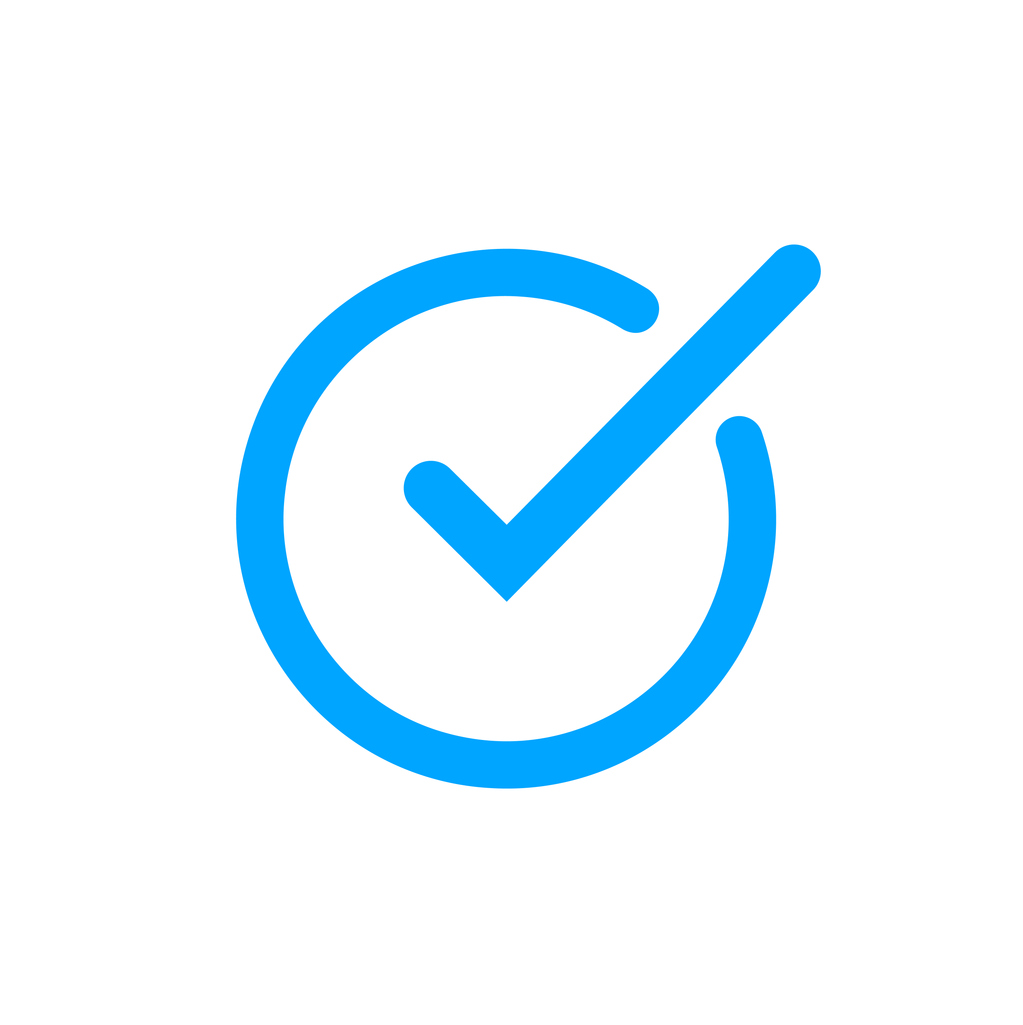 blue check mark icon