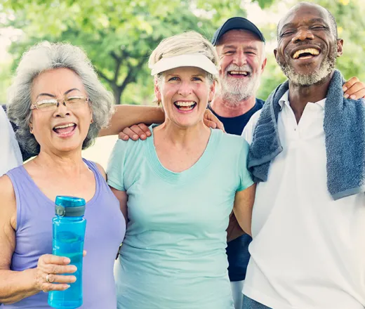 Group of Senior adults Working Out