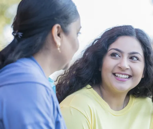 Teenage girl with her Mentor
